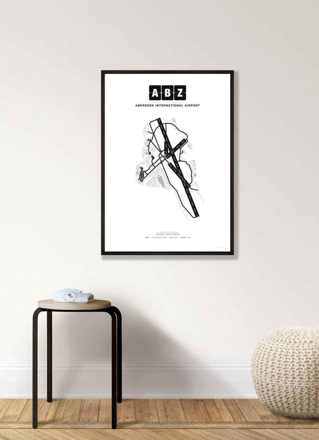 ABZ Aberdeen International Airport map - Classic style