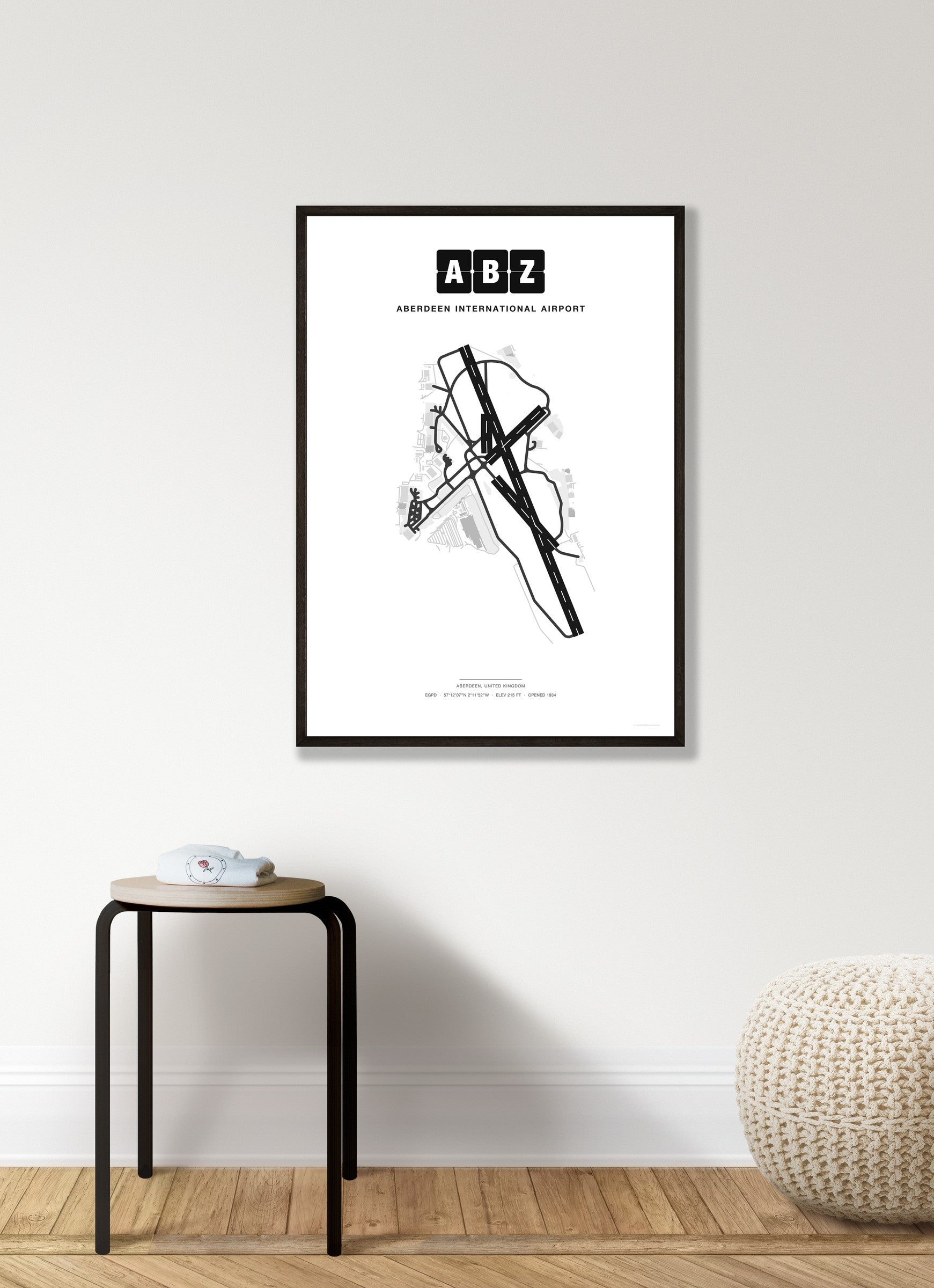ABZ Aberdeen International Airport map - Classic style
