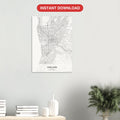 Adelaide map digital download — Classic style, instant download