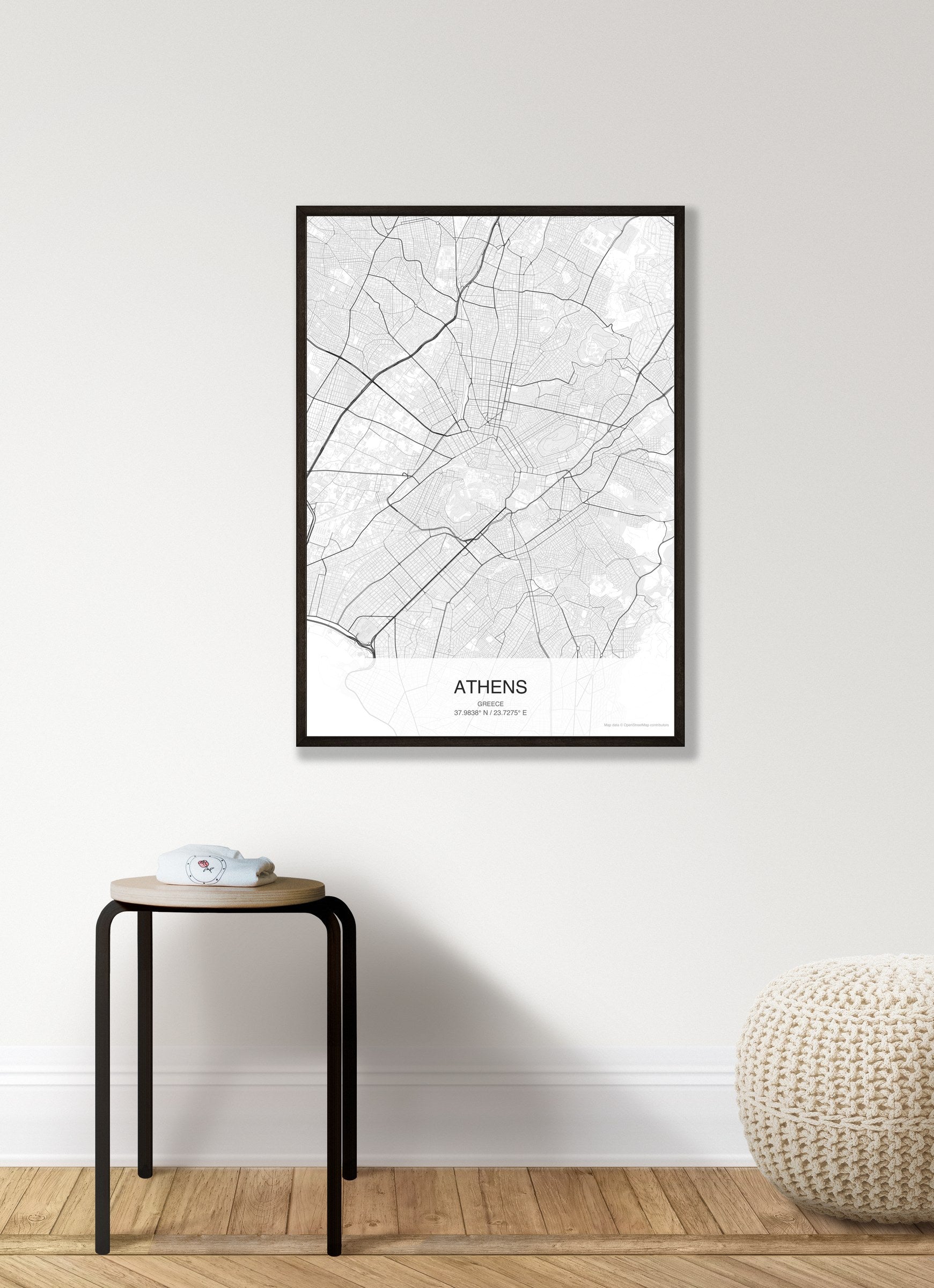 Athens map digital download - Classic style
