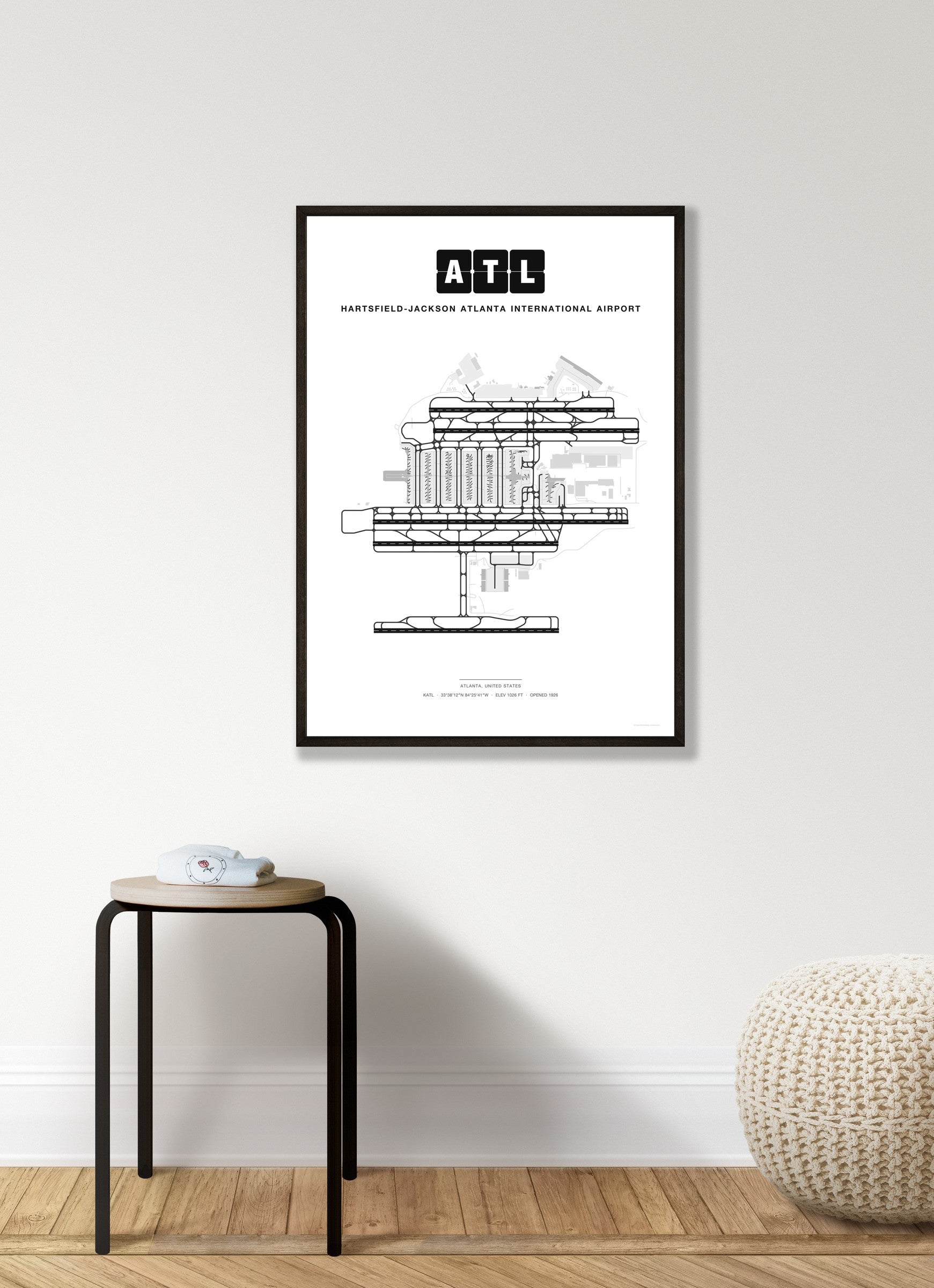 ATL Hartsfield-Jackson Atlanta International Airport map - Classic style