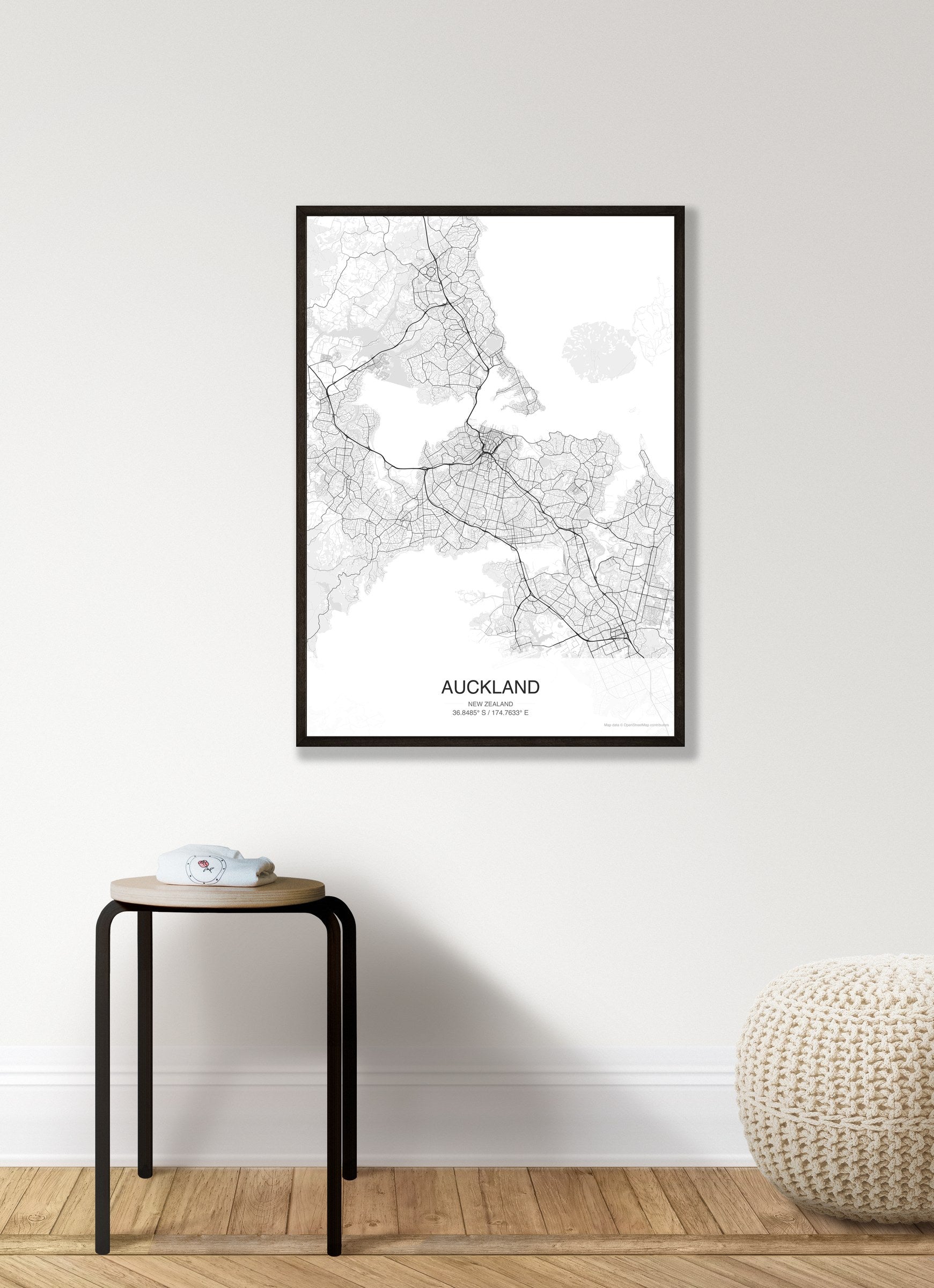 Auckland map digital download - Classic style