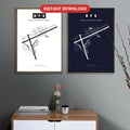 BFS Belfast International Airport map - Classic and Dark styles, instant download, square lead