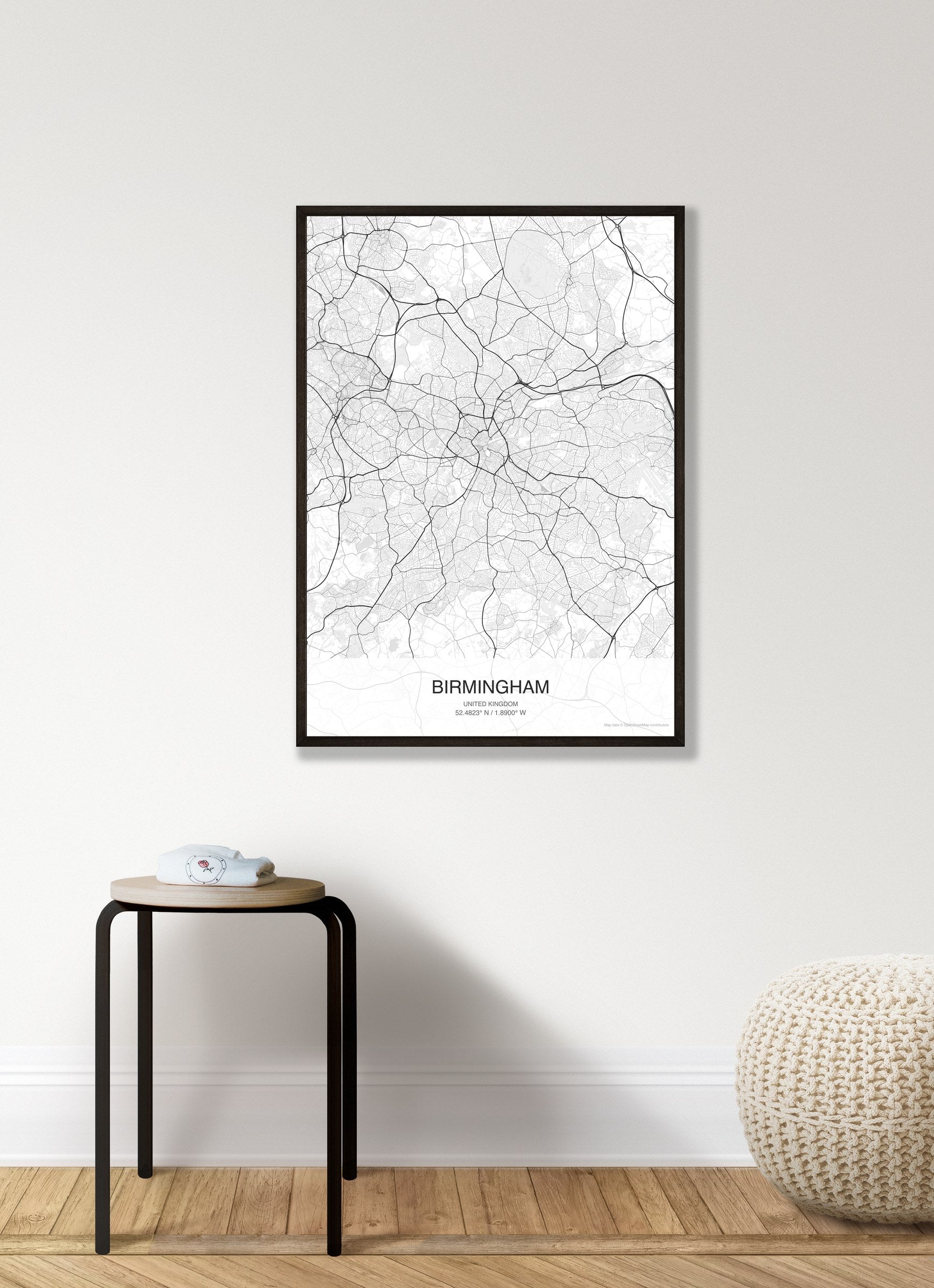 Birmingham map digital download - Classic style