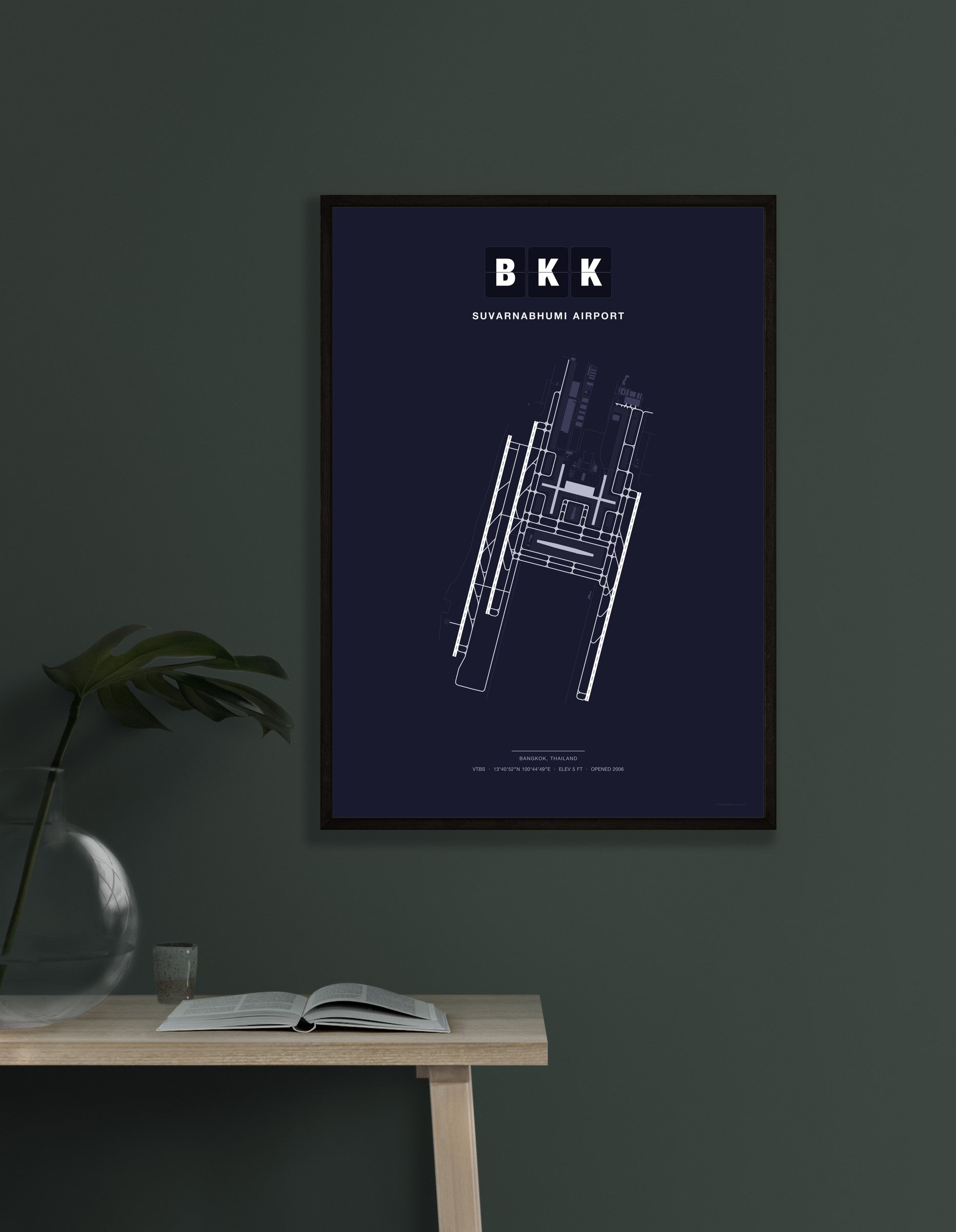 BKK Suvarnabhumi Airport map - Dark style