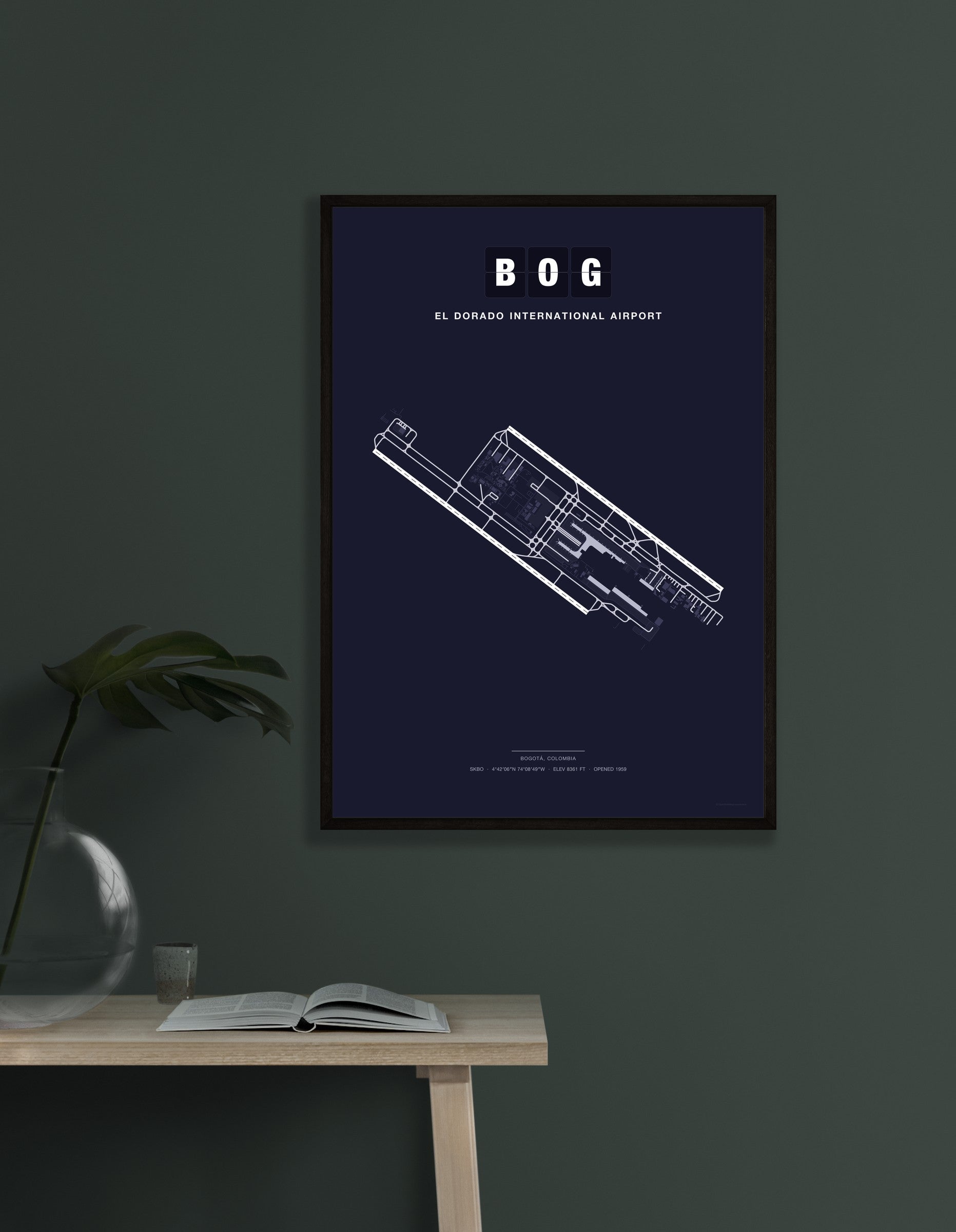BOG El Dorado International Airport map - Dark style