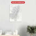 Bogotá map digital download — Classic style, instant download