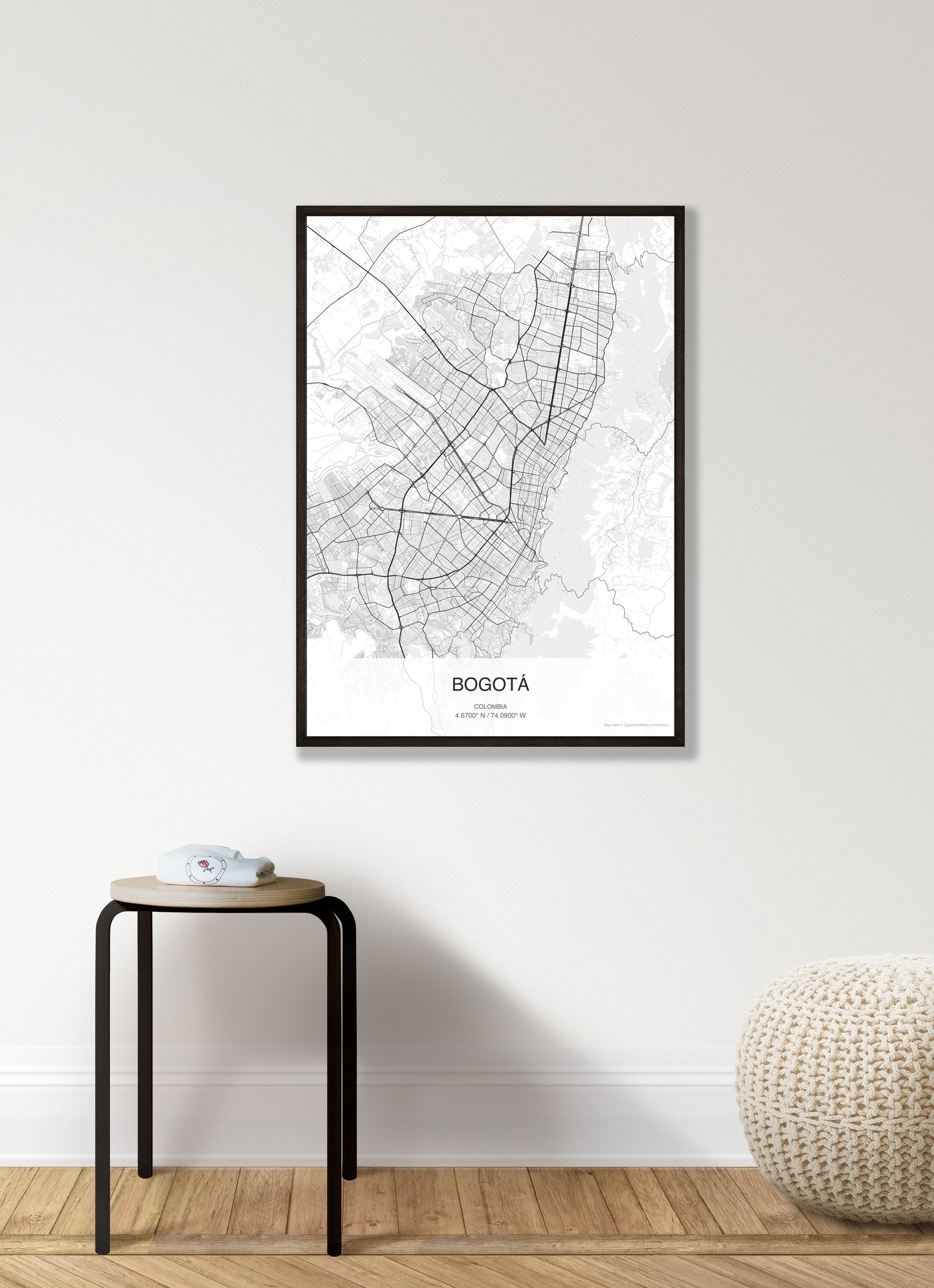 Bogotá map digital download - Classic style