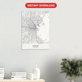 Boston map digital download — Classic style, instant download