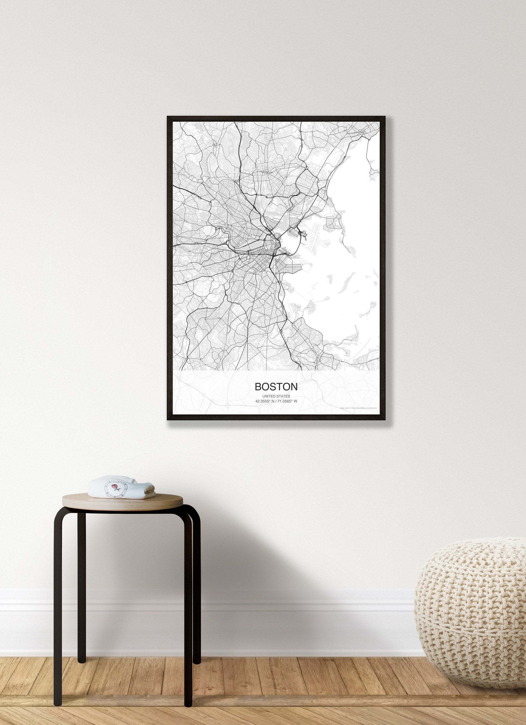 Boston map digital download - Classic style