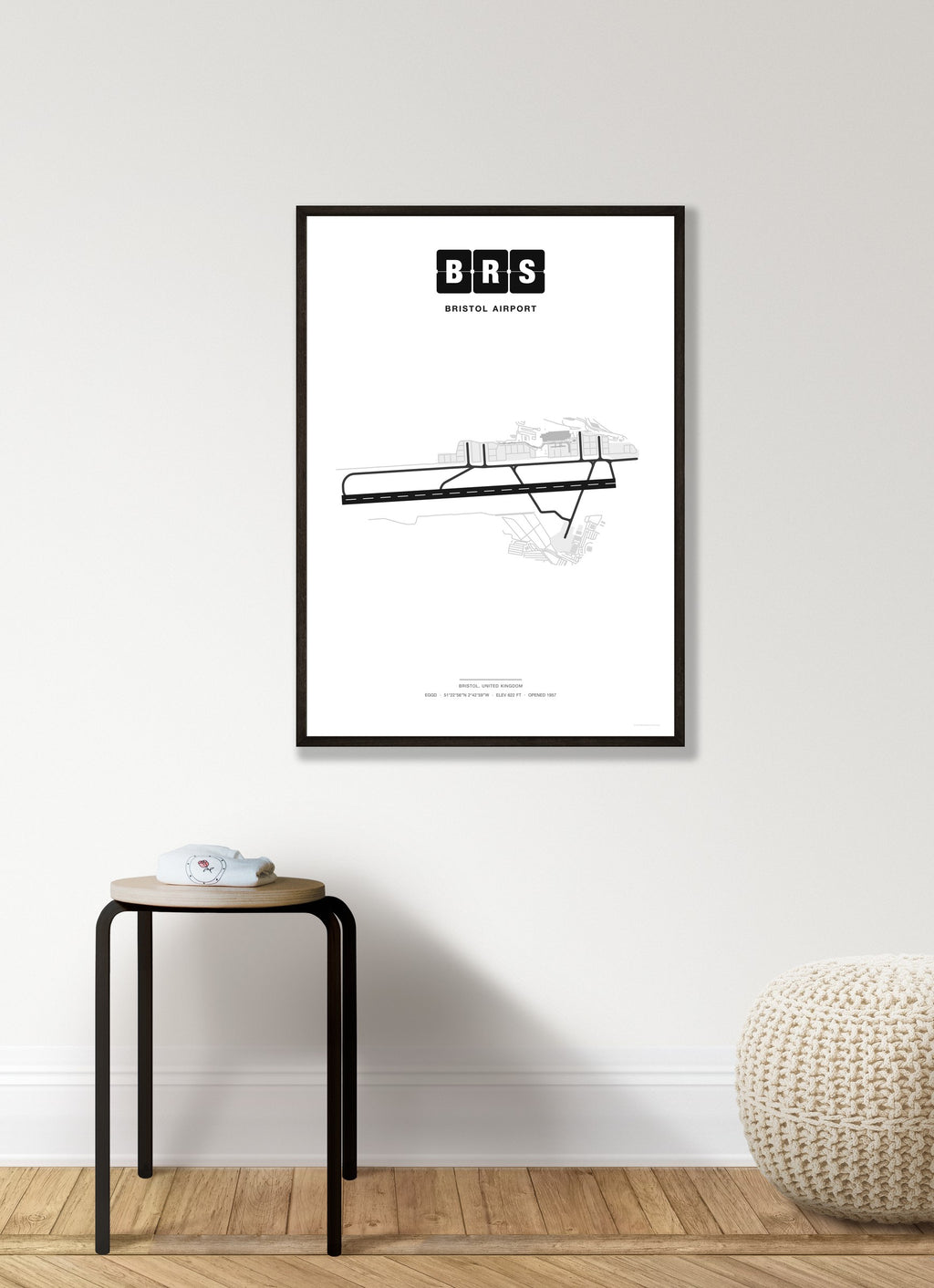 BRS Bristol Airport map - Classic style