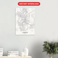 Canberra map digital download — Classic style, instant download