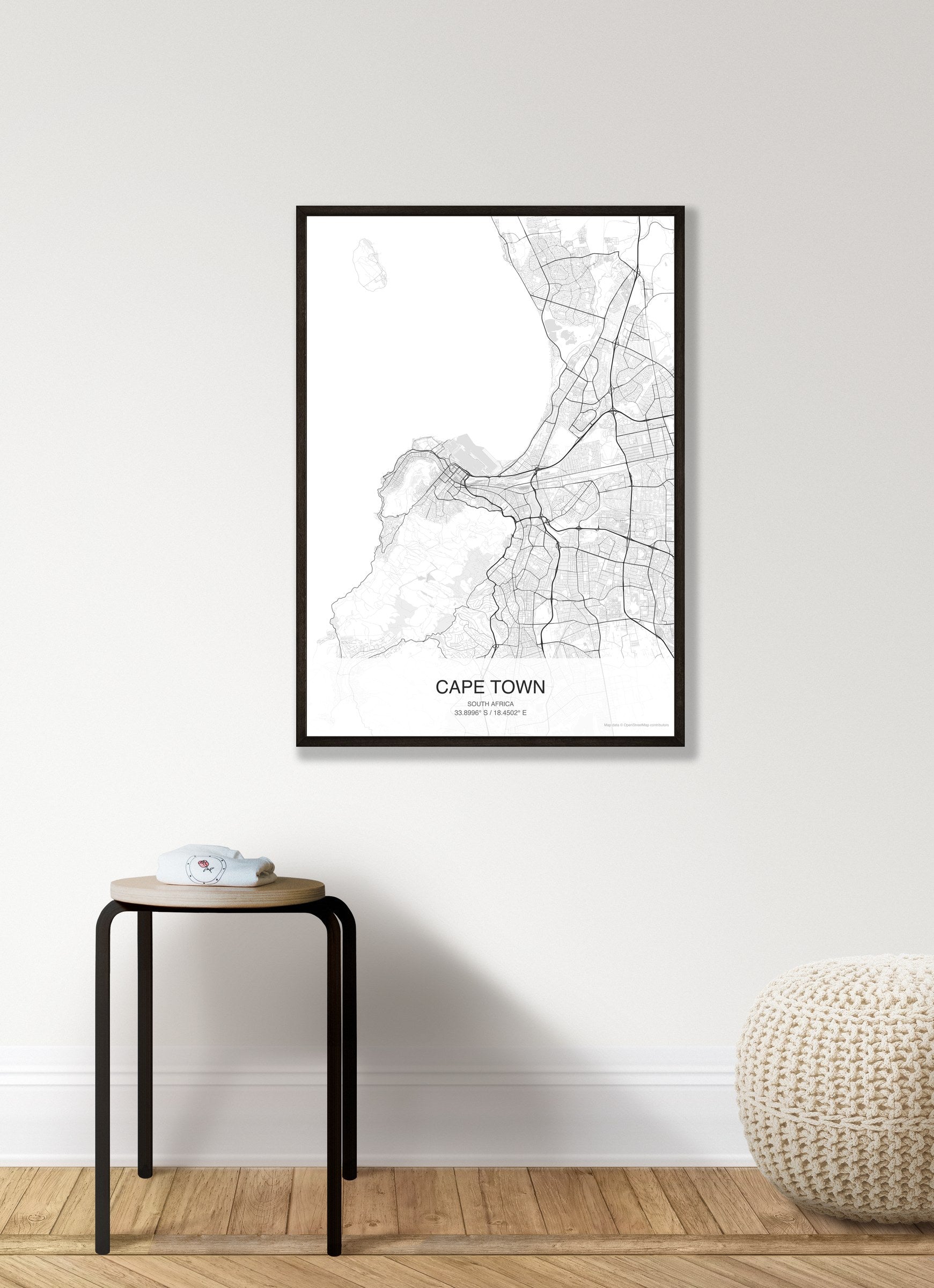 Cape Town map digital download - Classic style