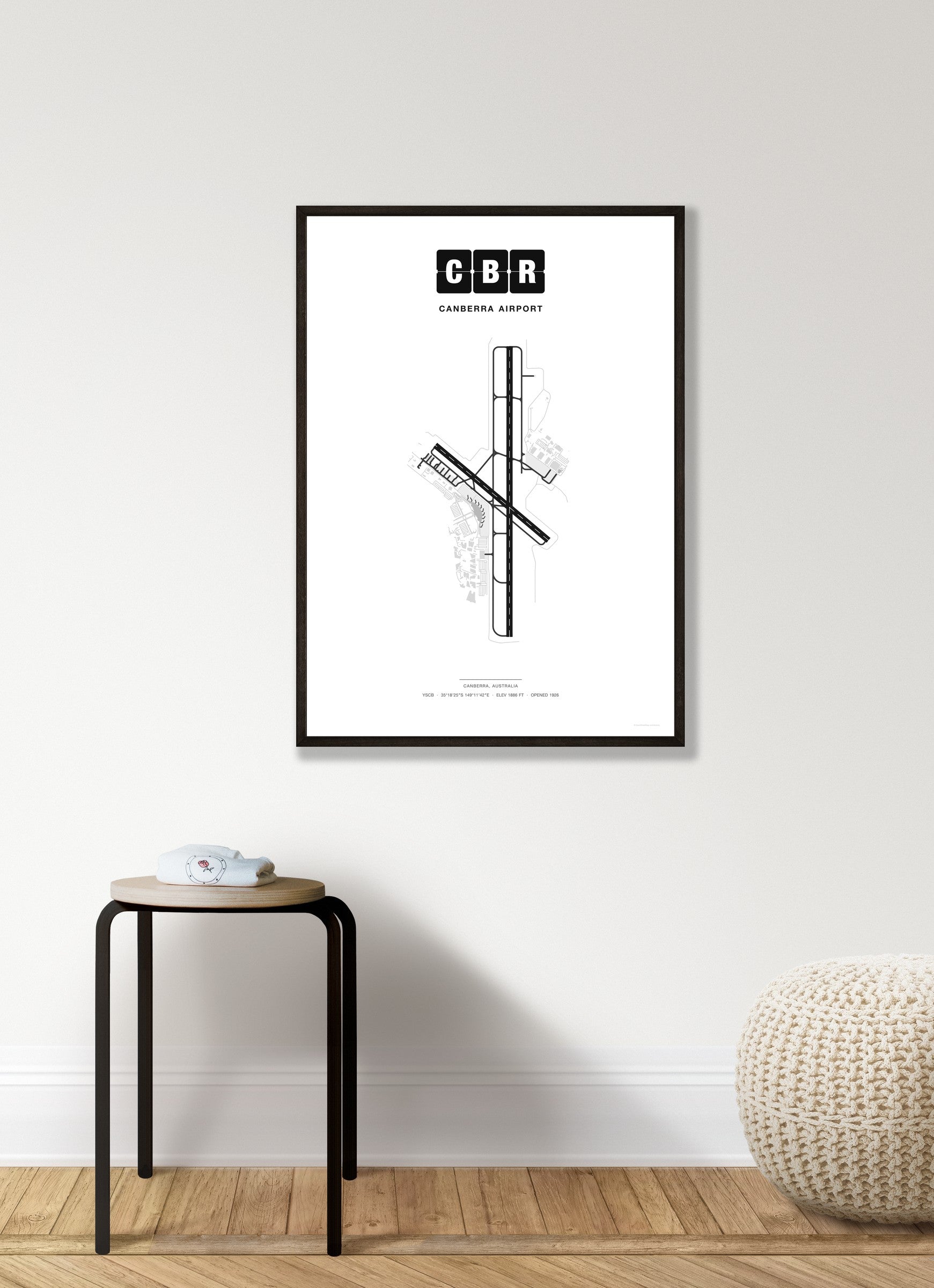 CBR Canberra Airport map - Classic style
