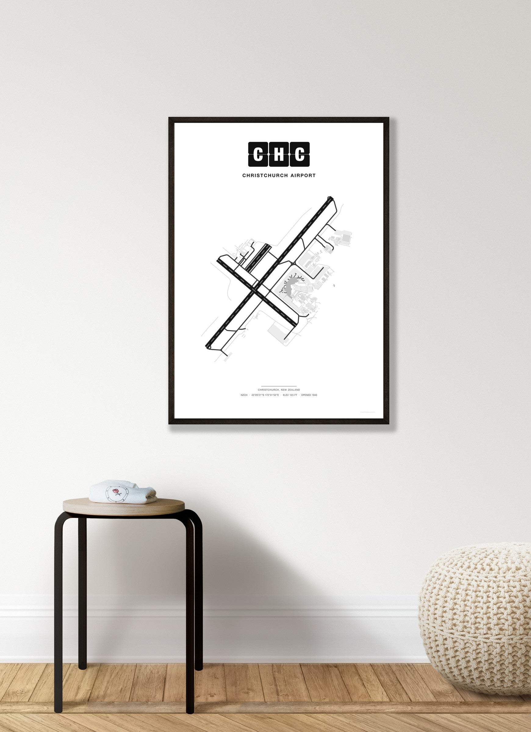 CHC Christchurch Airport map - Classic style
