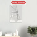 Chicago map digital download — Classic style, instant download