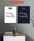 CMH John Glenn Columbus International Airport map - Classic and Dark styles, instant download