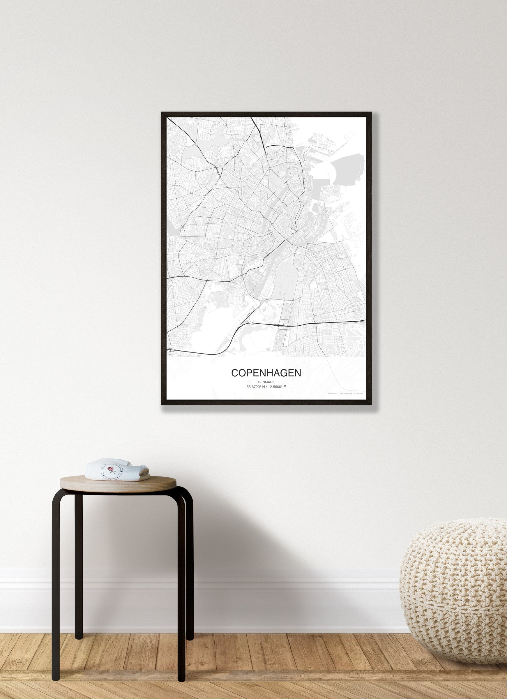 Copenhagen map digital download - Classic style
