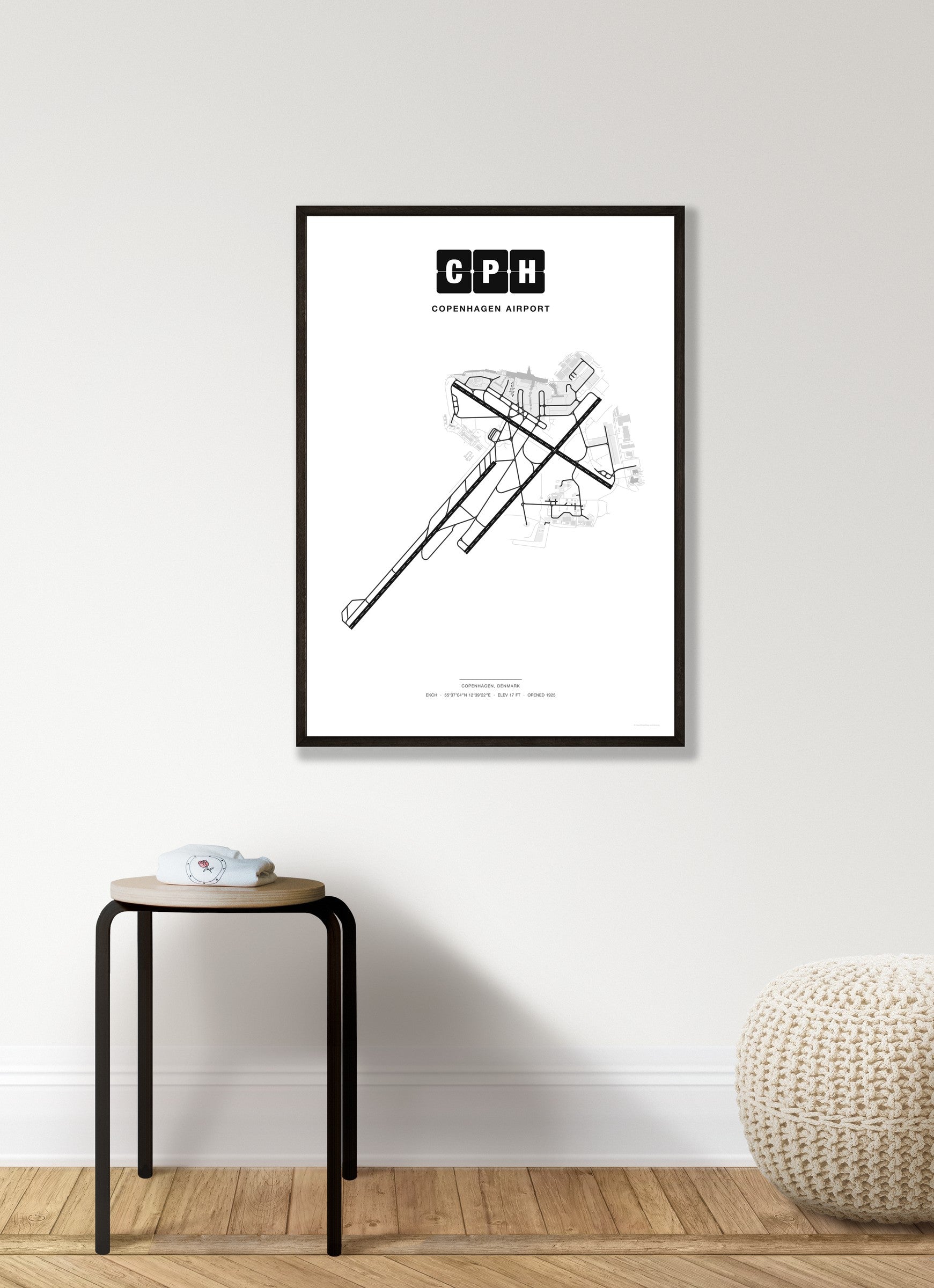 CPH Copenhagen Airport map - Classic style