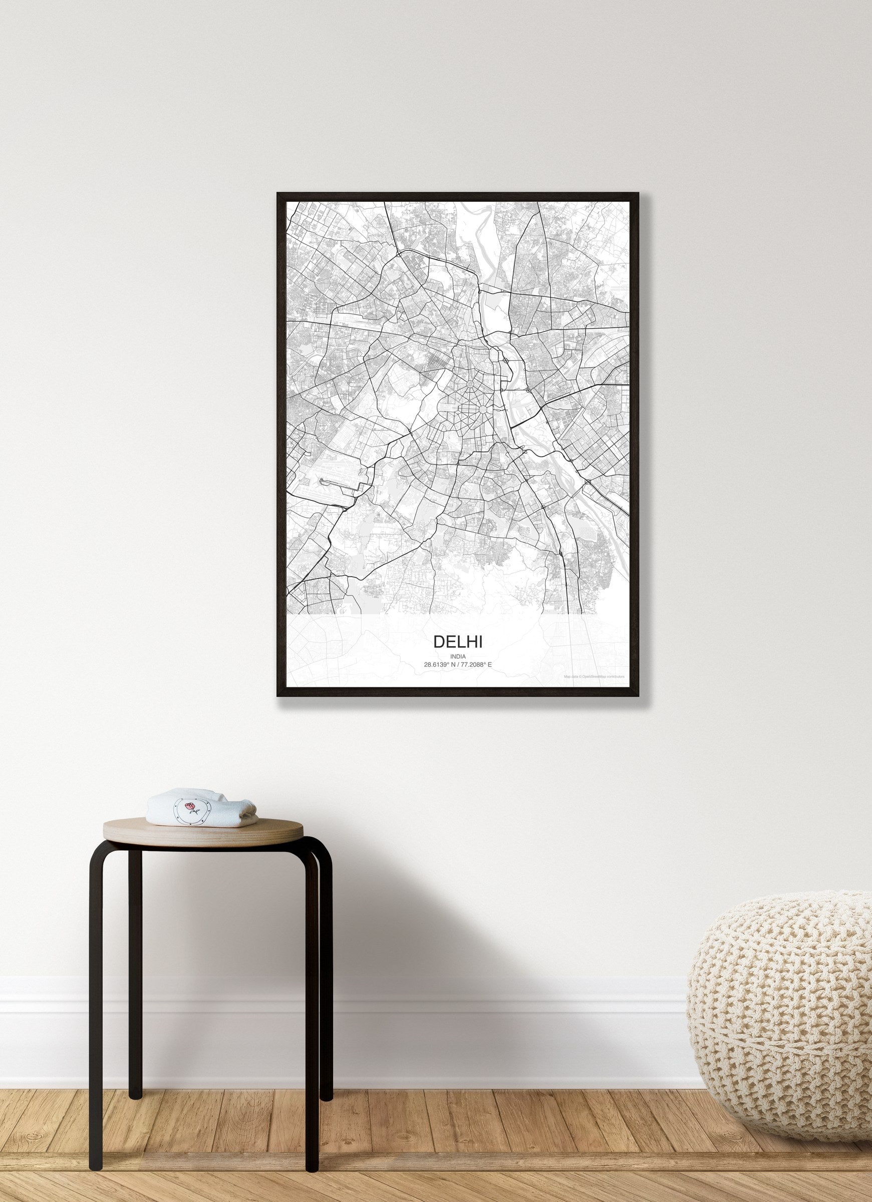 Delhi map digital download - Classic style
