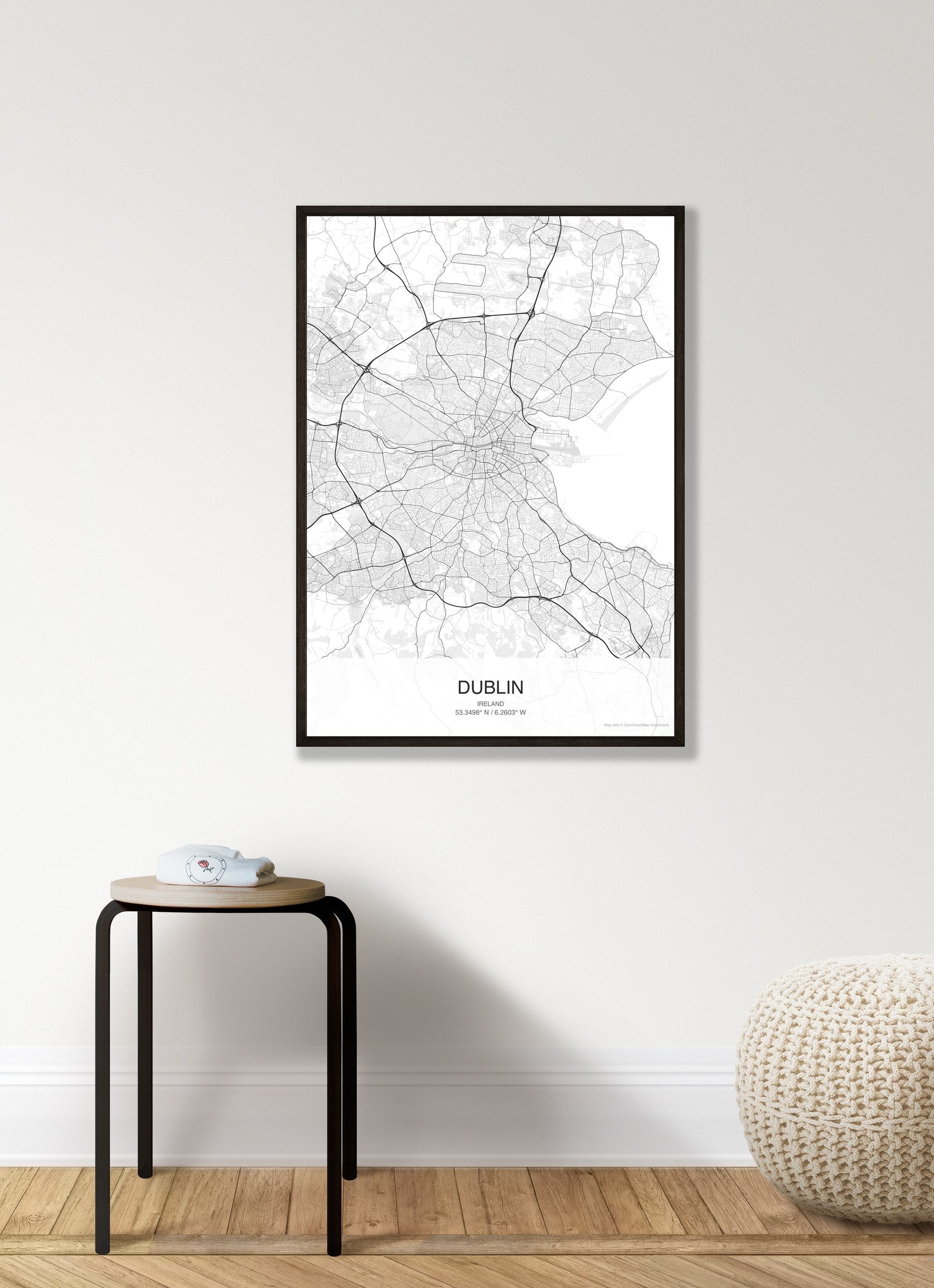 Dublin map digital download - Classic style