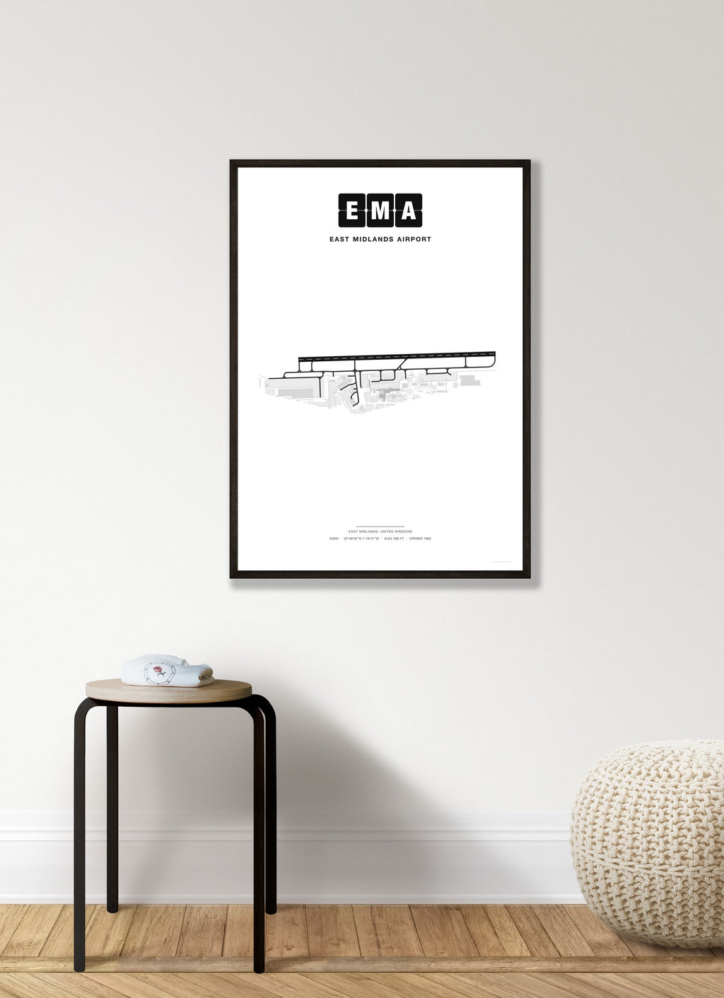 EMA East Midlands Airport map - Classic style