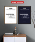FLL Fort Lauderdale-Hollywood International Airport map - Classic and Dark styles, instant download