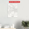 Florence map digital download — Classic style, instant download