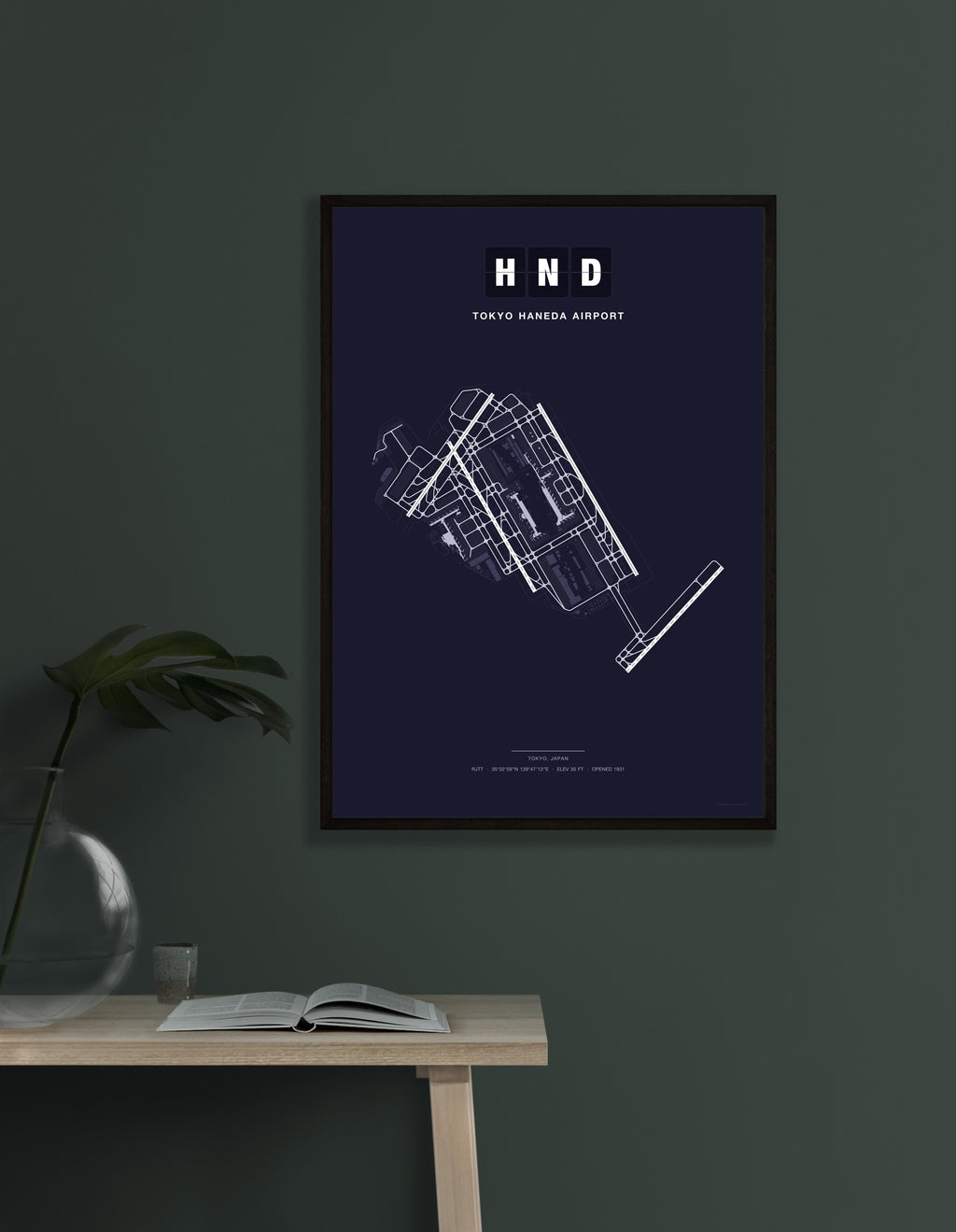 HND Tokyo Haneda Airport map - Dark style