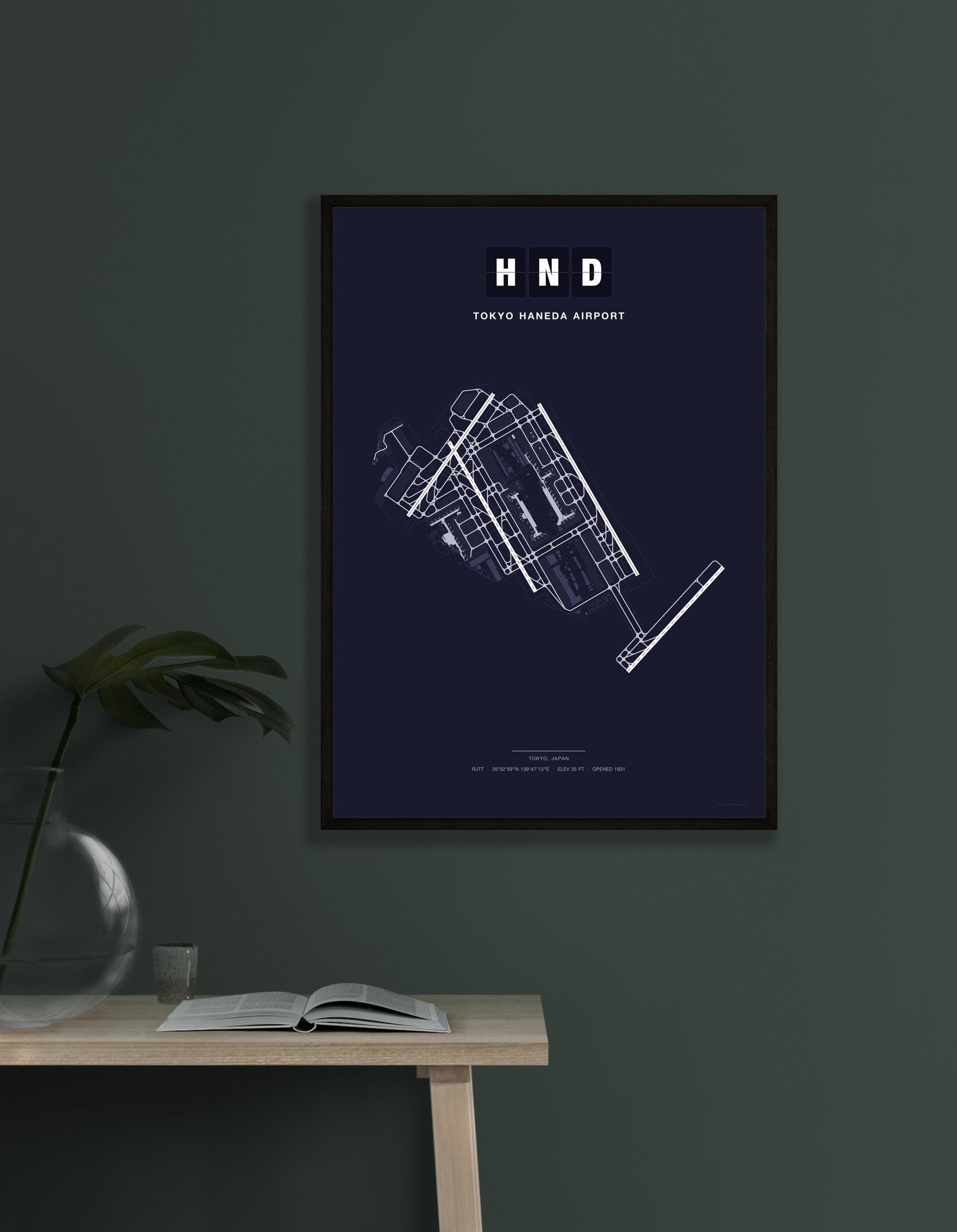HND Tokyo Haneda Airport map - Dark style