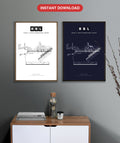 HNL Daniel K. Inouye International Airport map - Classic and Dark styles, instant download
