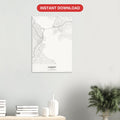 Hobart map digital download — Classic style, instant download