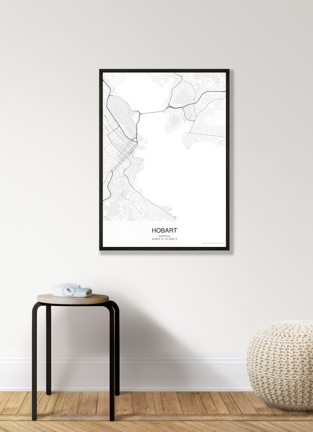 Hobart map digital download - Classic style
