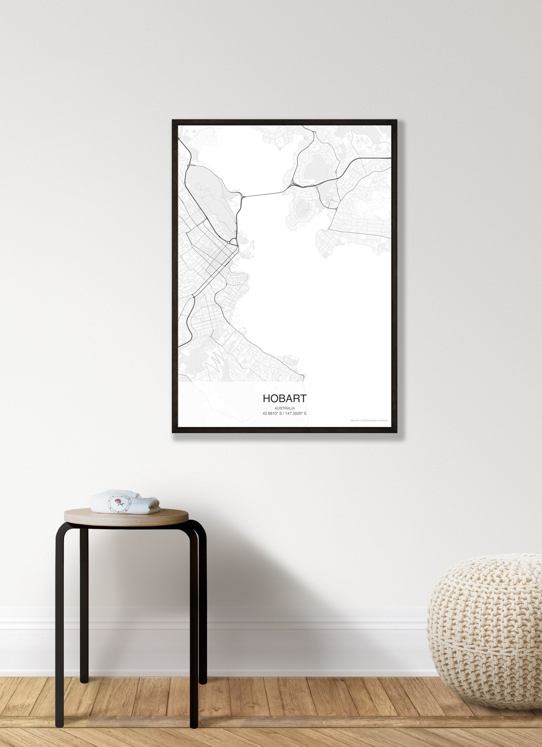 Hobart map digital download - Classic style