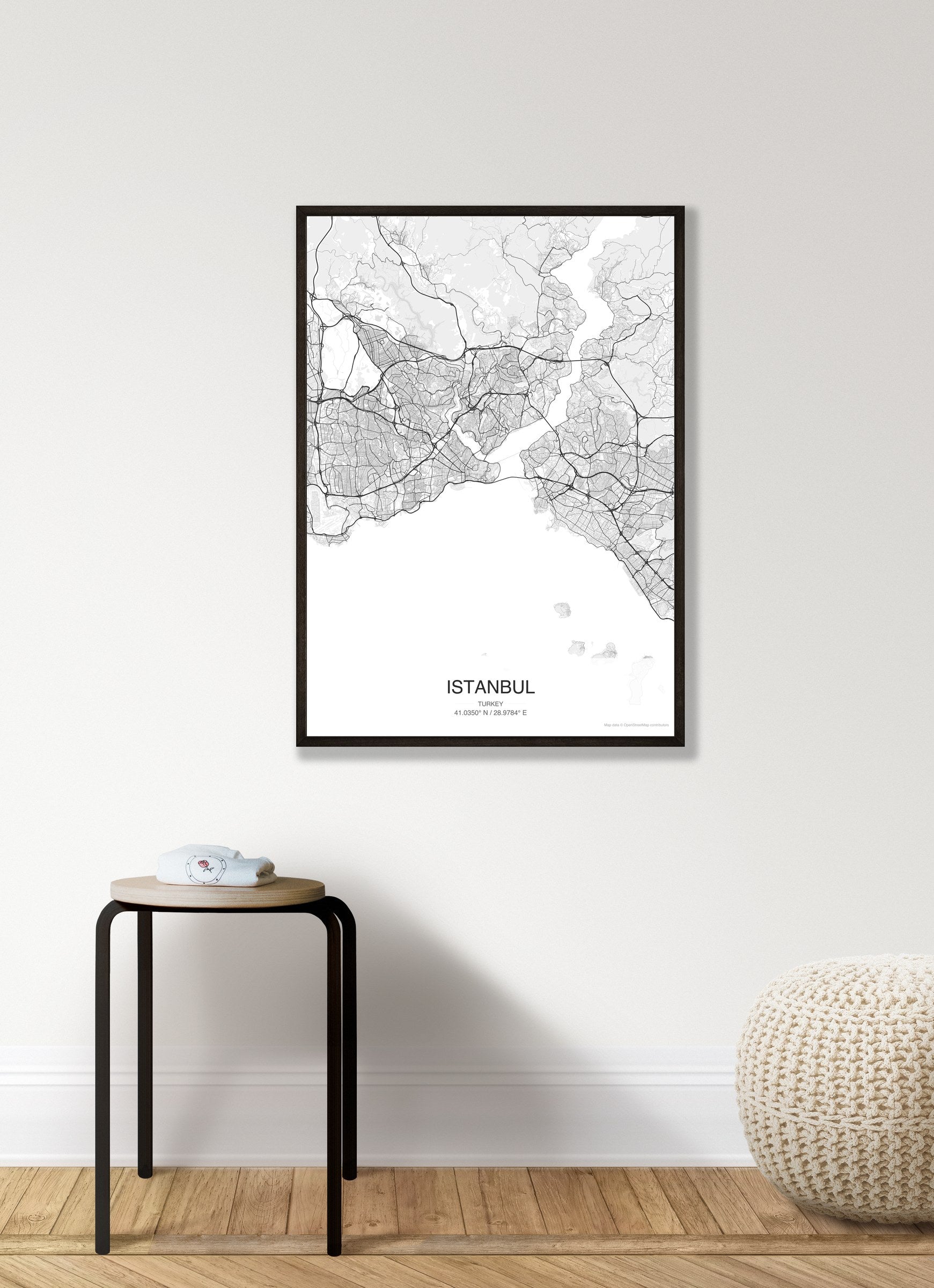 Istanbul map digital download - Classic style