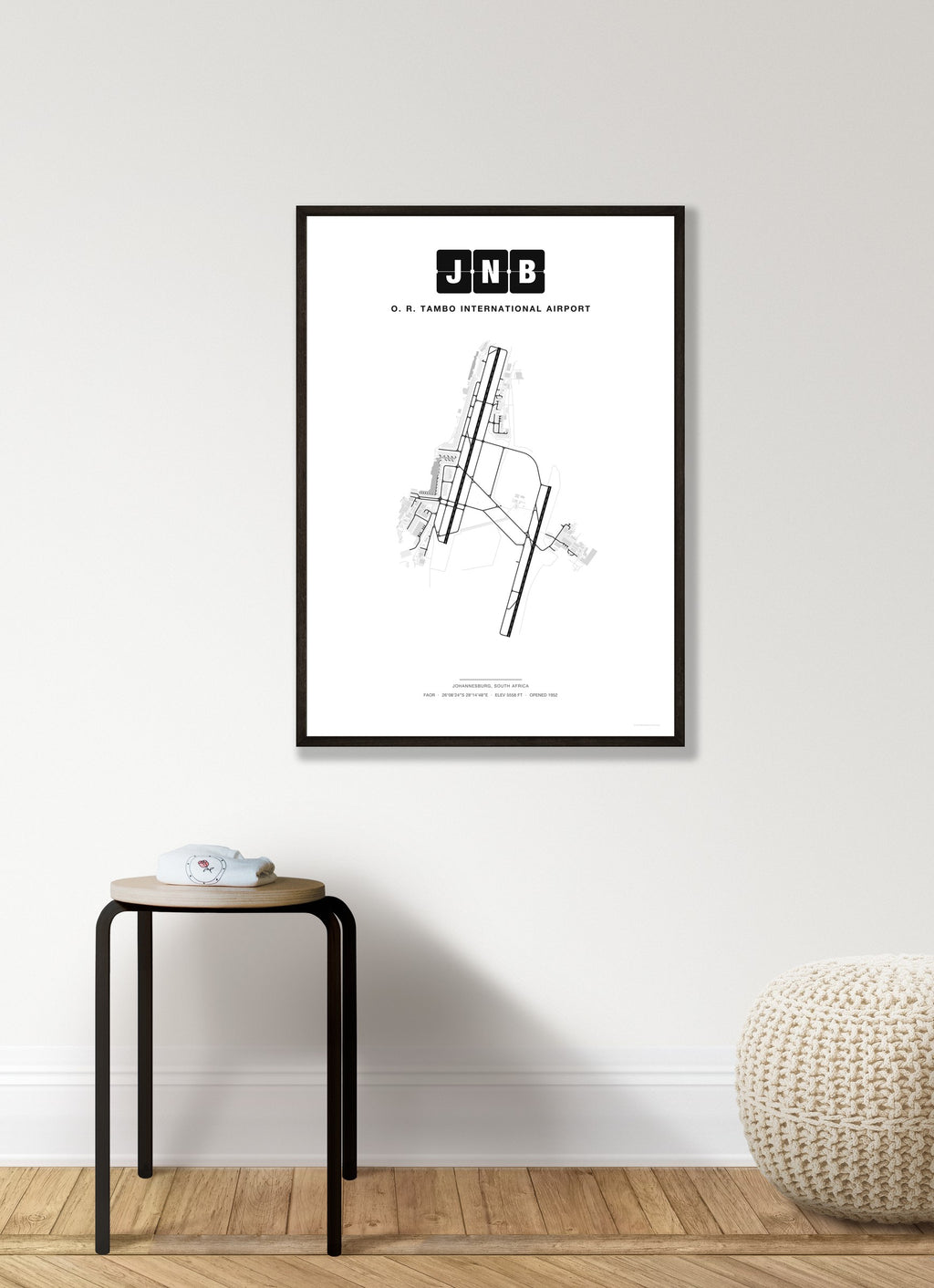 JNB O. R. Tambo International Airport map - Classic style