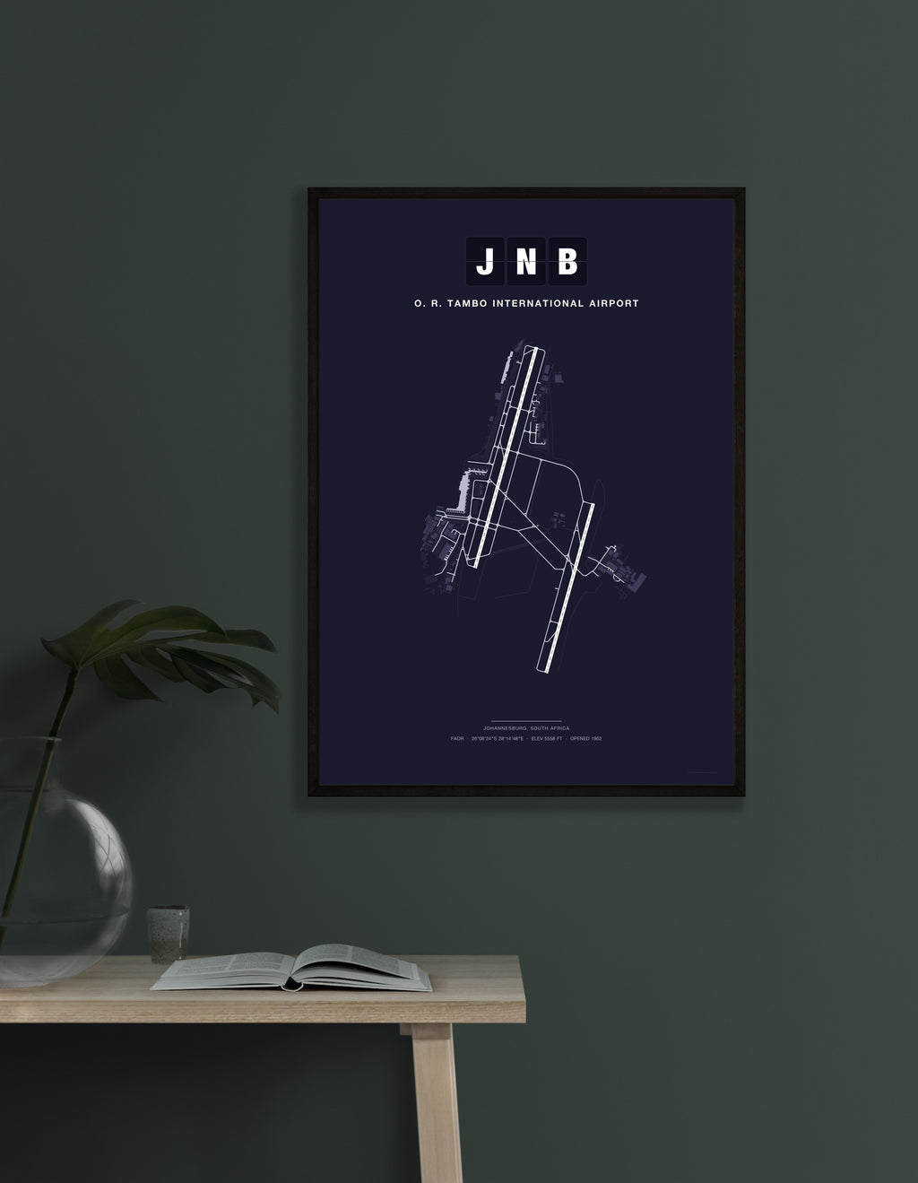JNB O. R. Tambo International Airport map - Dark style
