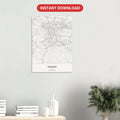 Kraków map digital download — Classic style, instant download