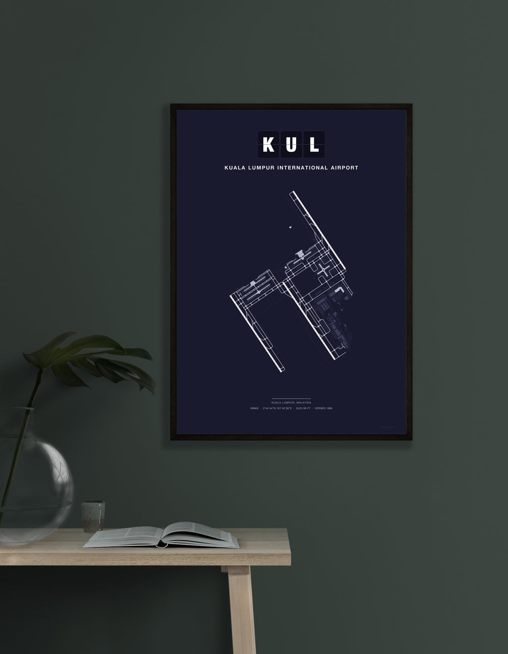 KUL Kuala Lumpur International Airport map - Dark style