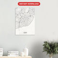 Lisbon map digital download — Classic style, instant download