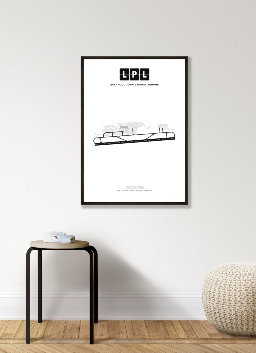 LPL Liverpool John Lennon Airport map - Classic style