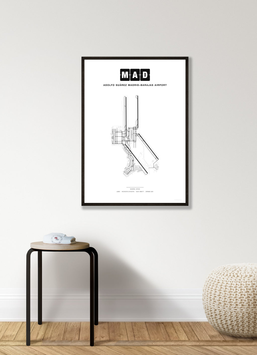 MAD Adolfo Suárez Madrid–Barajas Airport map - Classic style