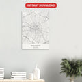 Manchester map digital download — Classic style, instant download