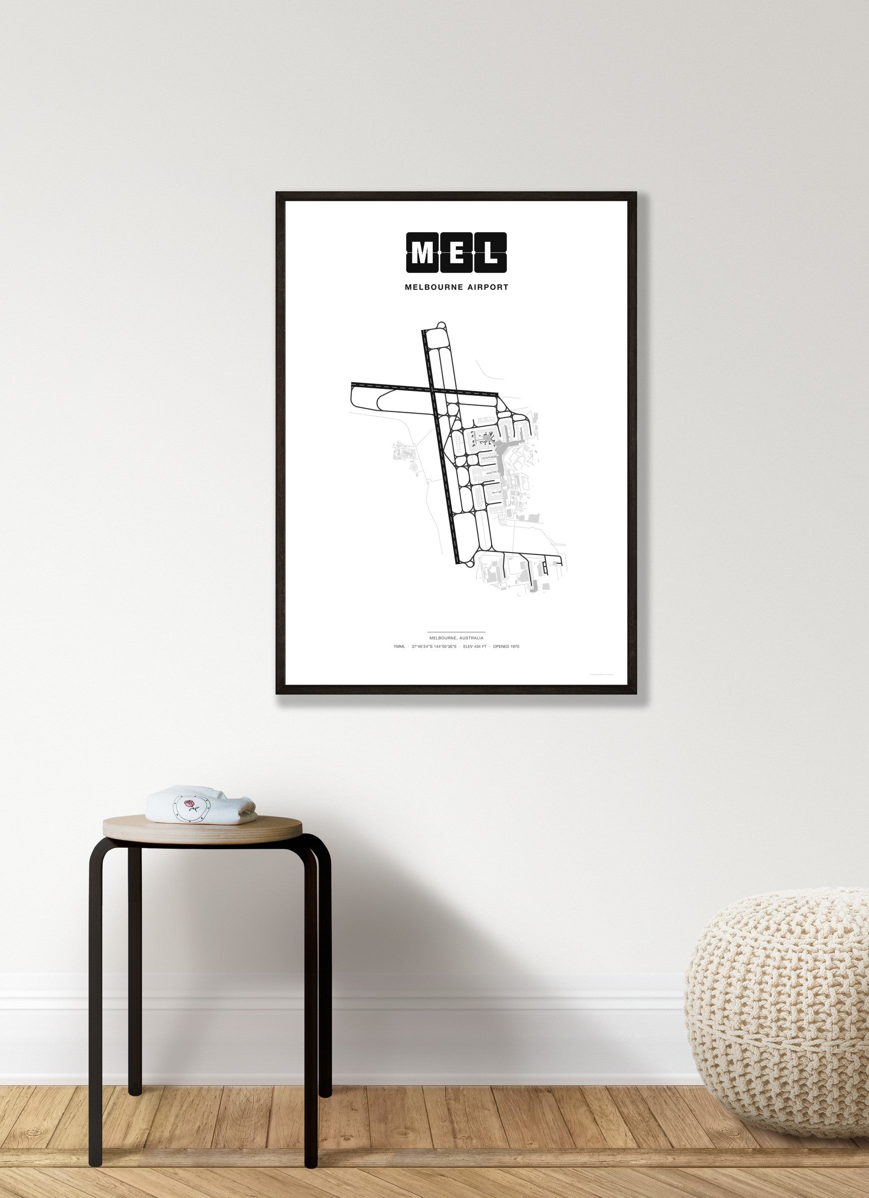 MEL Melbourne Airport map - Classic style