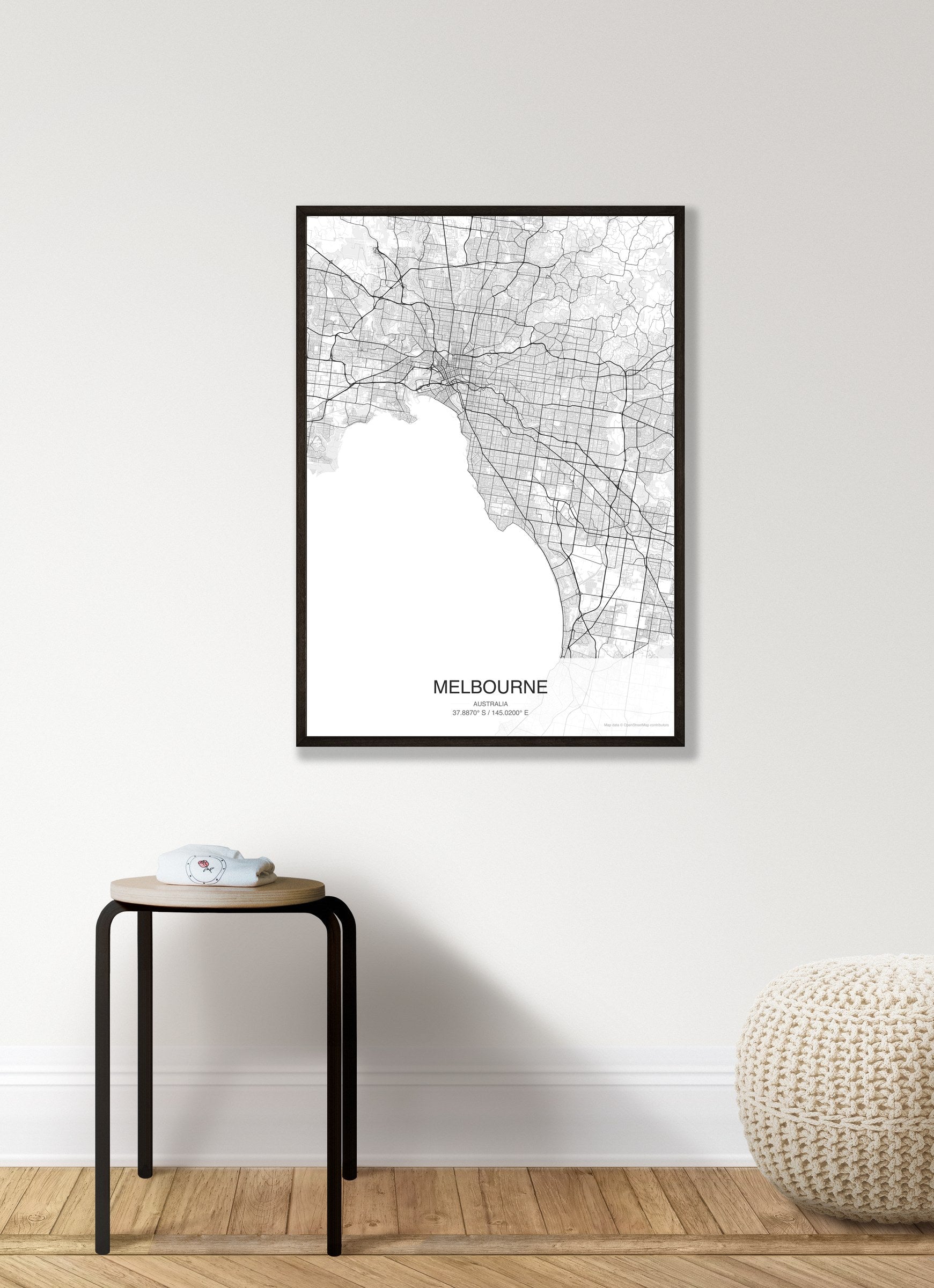 Melbourne map digital download - Classic style