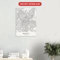 Mexico City map digital download — Classic style, instant download