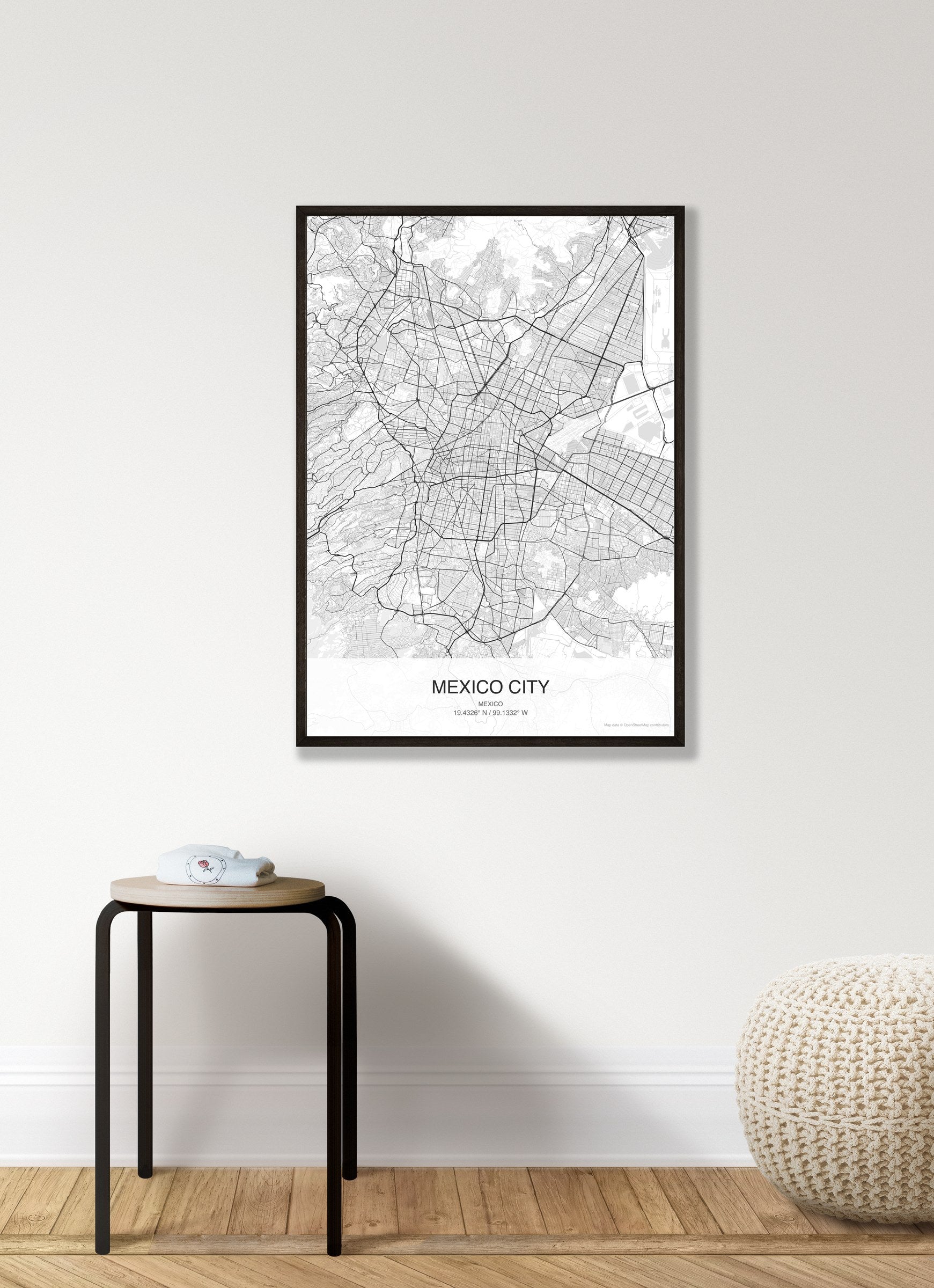Mexico City map digital download - Classic style