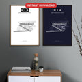 MIA Miami International Airport map - Classic and Dark styles, instant download, square lead