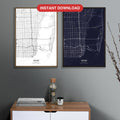 Miami map digital download - Classic and Dark styles, instant download, square lead
