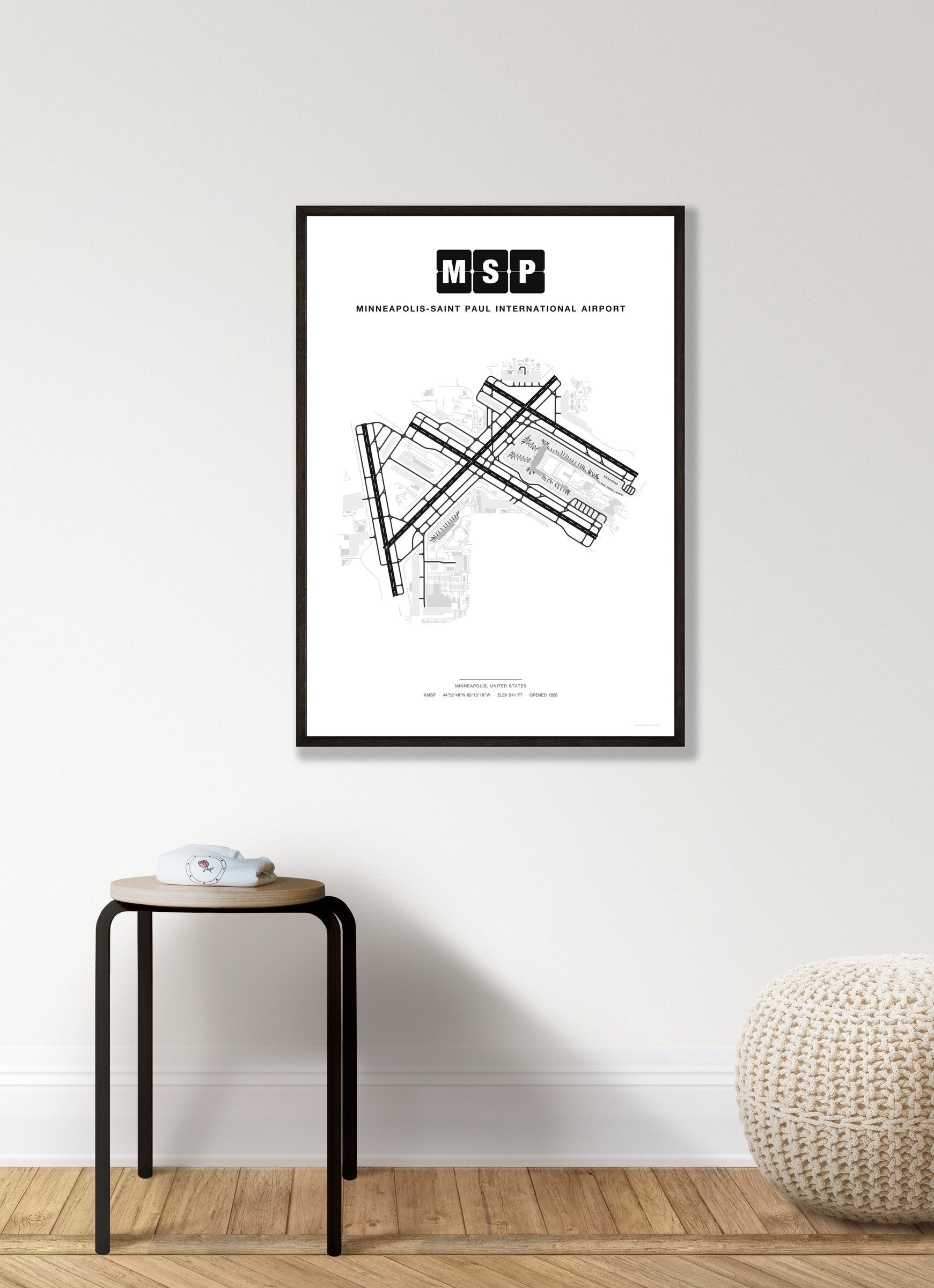 MSP Minneapolis-Saint Paul International Airport map - Classic style
